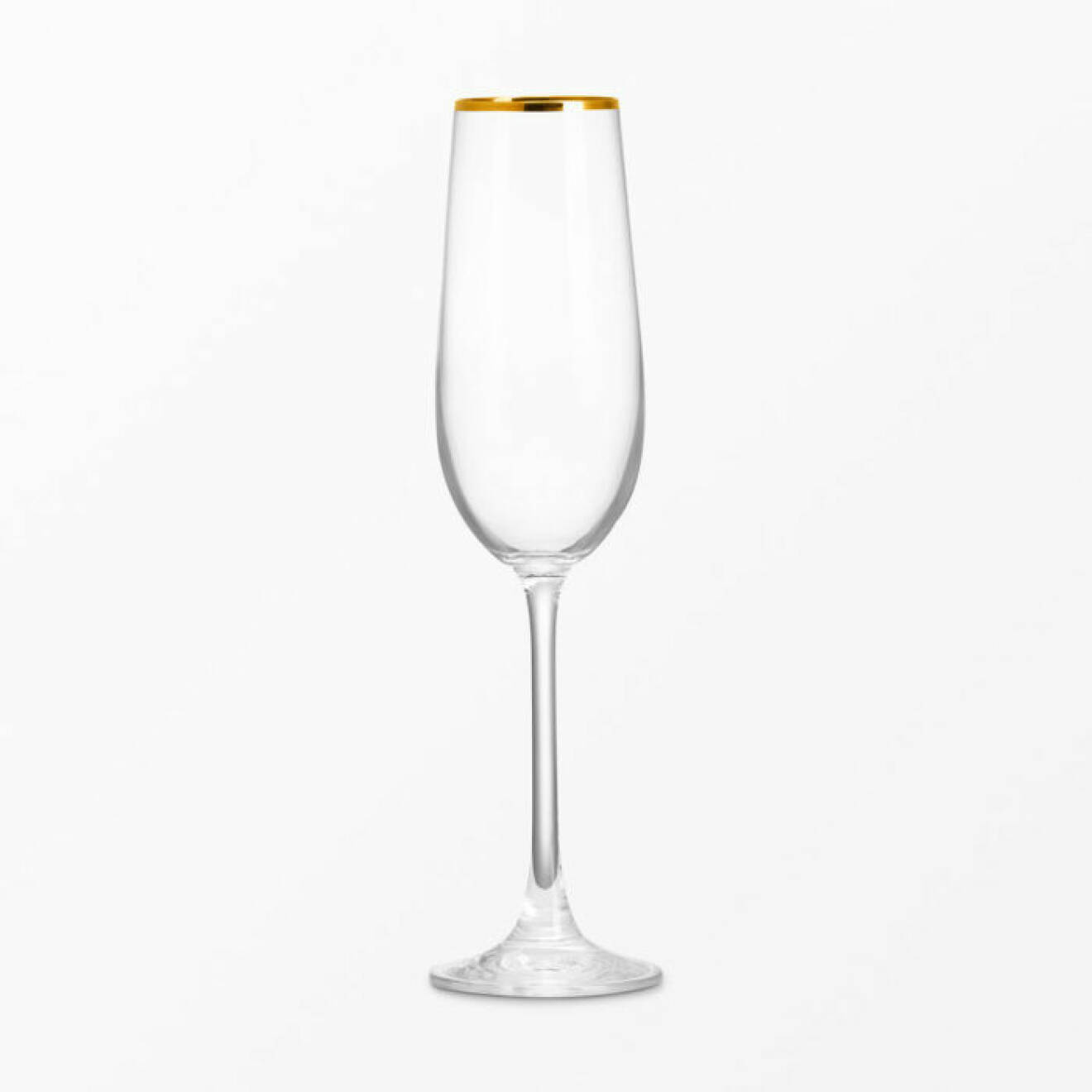 Champagneglas med guldig kant