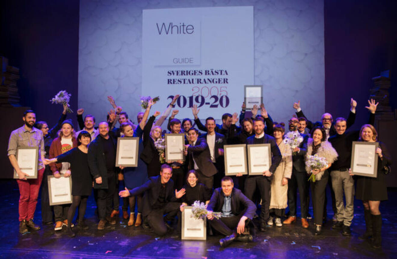 Alla vinnare på White Guide Gala 2019.