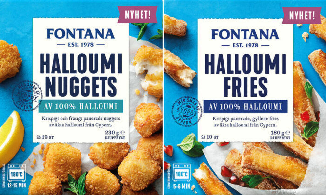 Halloumi Nuggets och Halloumi Fries från Fontana.