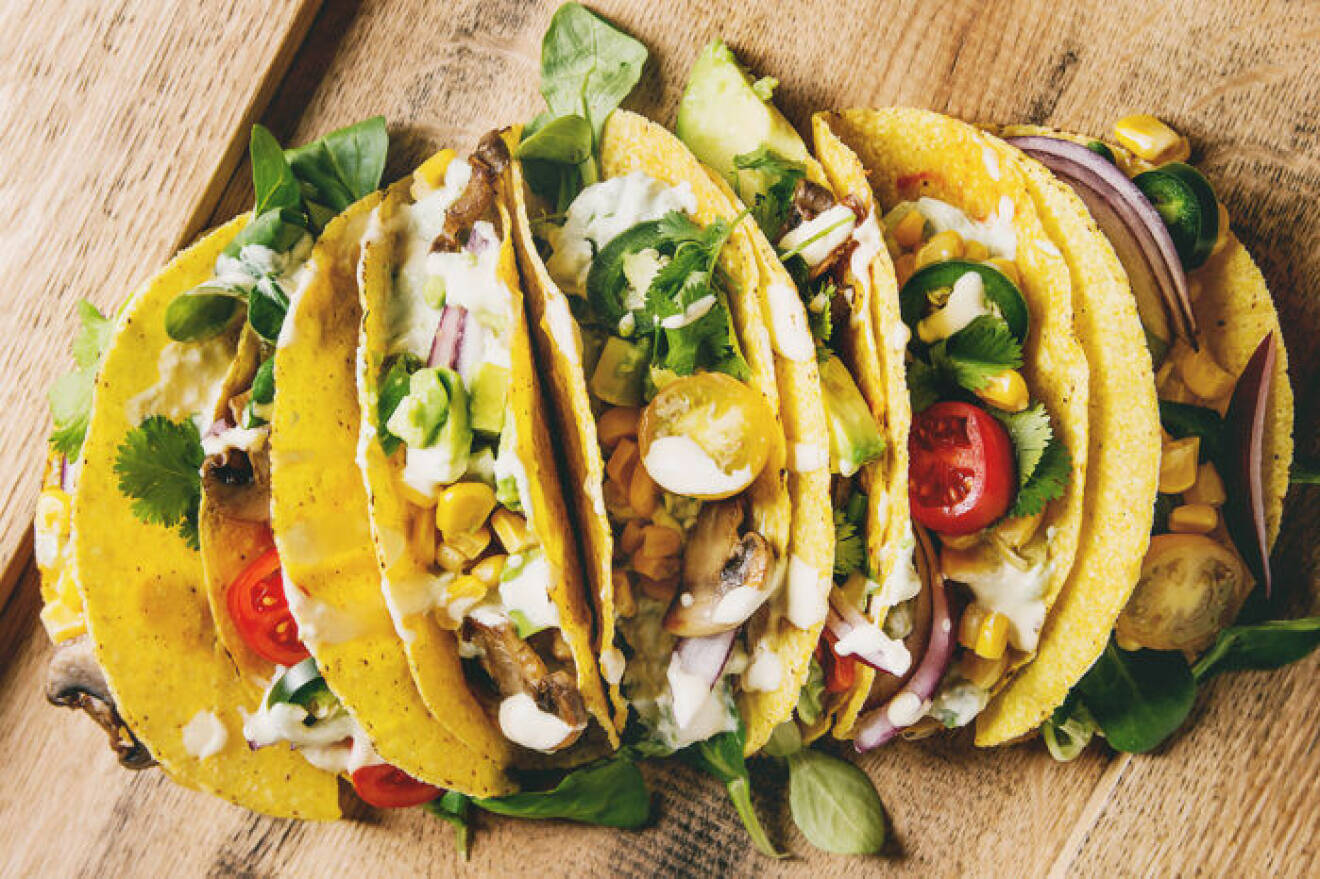 Testa att göra vegetariska tacos till fredagsmyset!