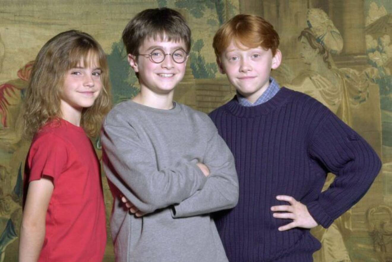 Harry Potter Nostalgibild på Daniel Radcliffe, Emma Watson och Rupert Grint
