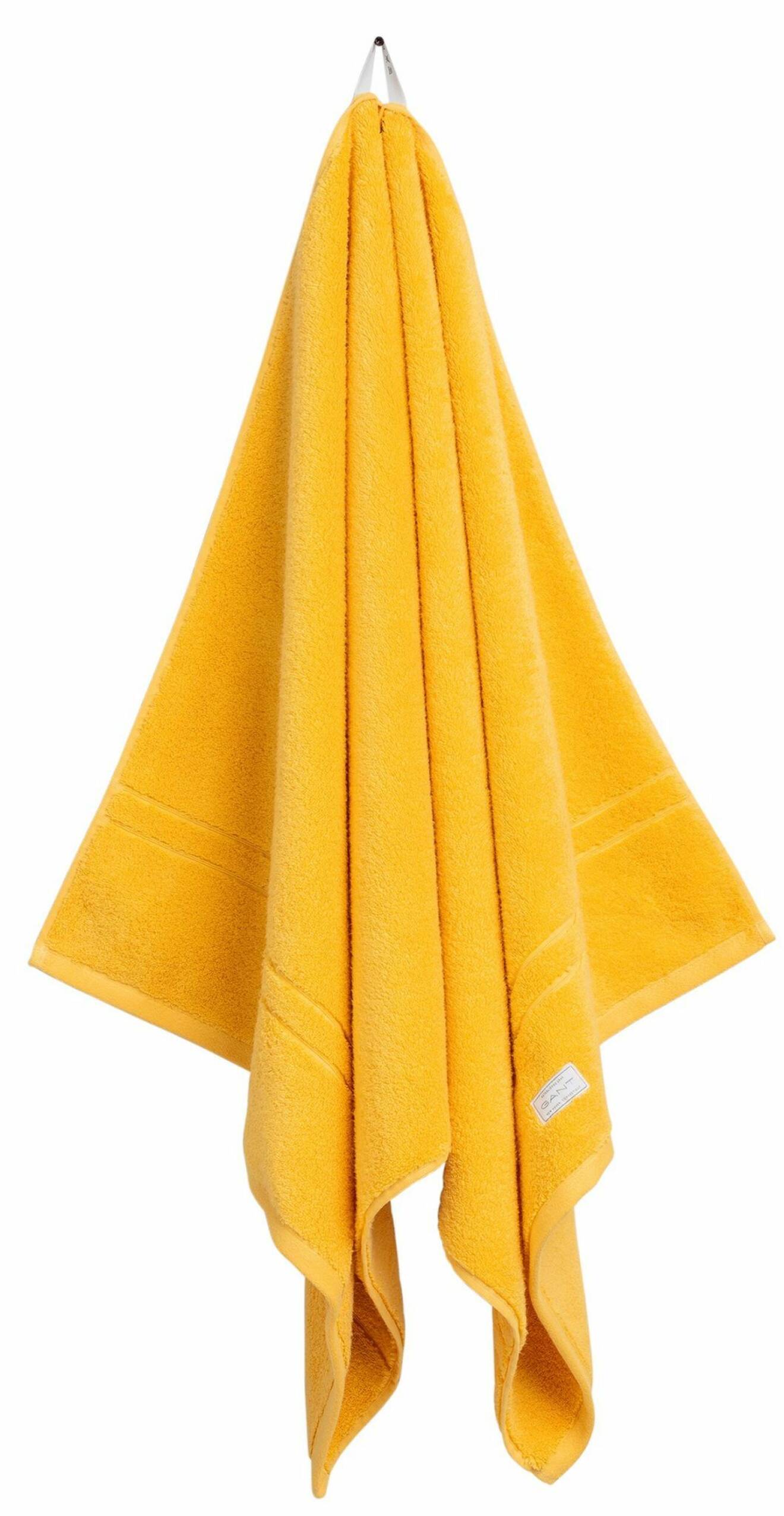 gul handduk i ekologisk bomull från Gant home