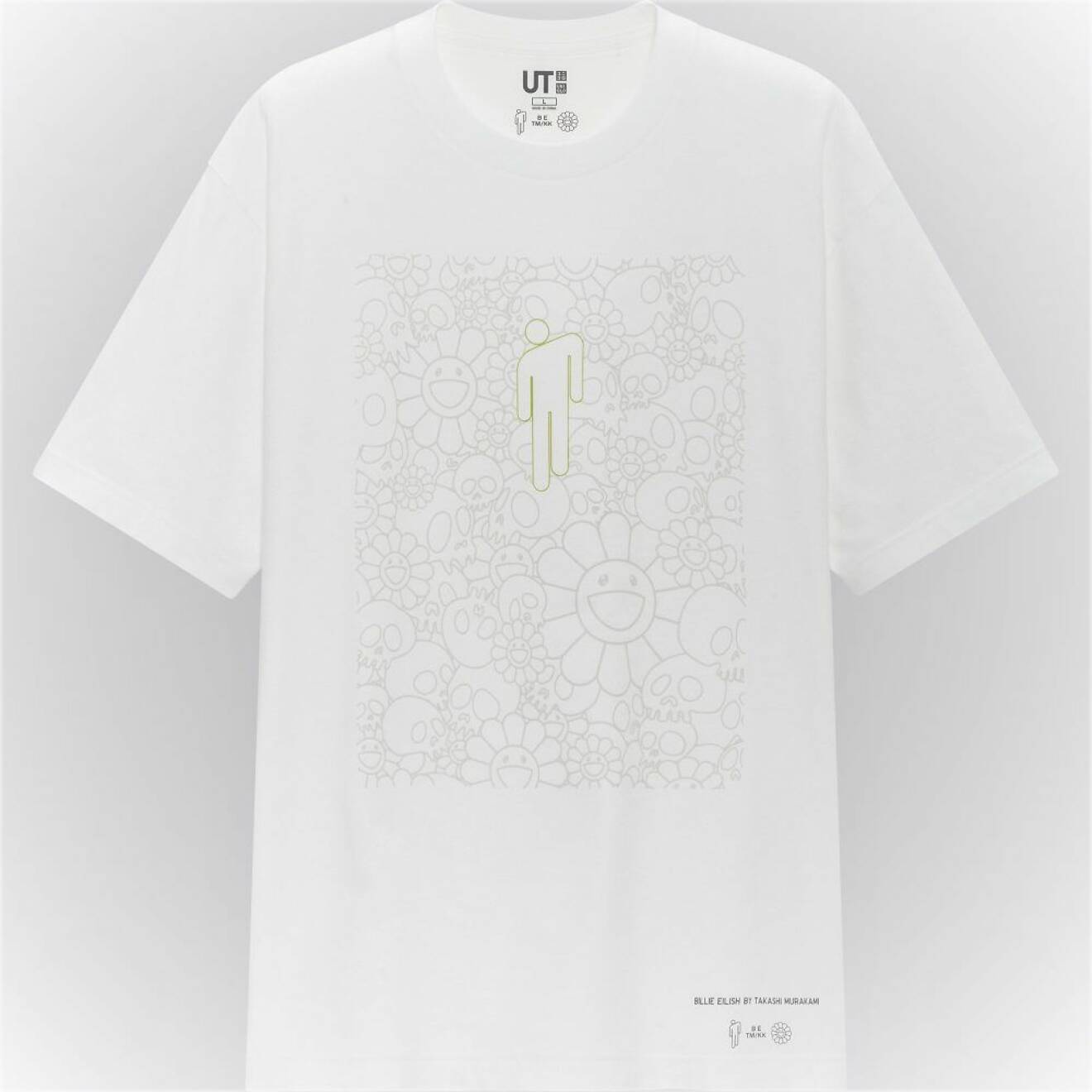 Billie Eilish x Takashi Murakami för Uniqlo: Vit t-shirt med tryck för herr