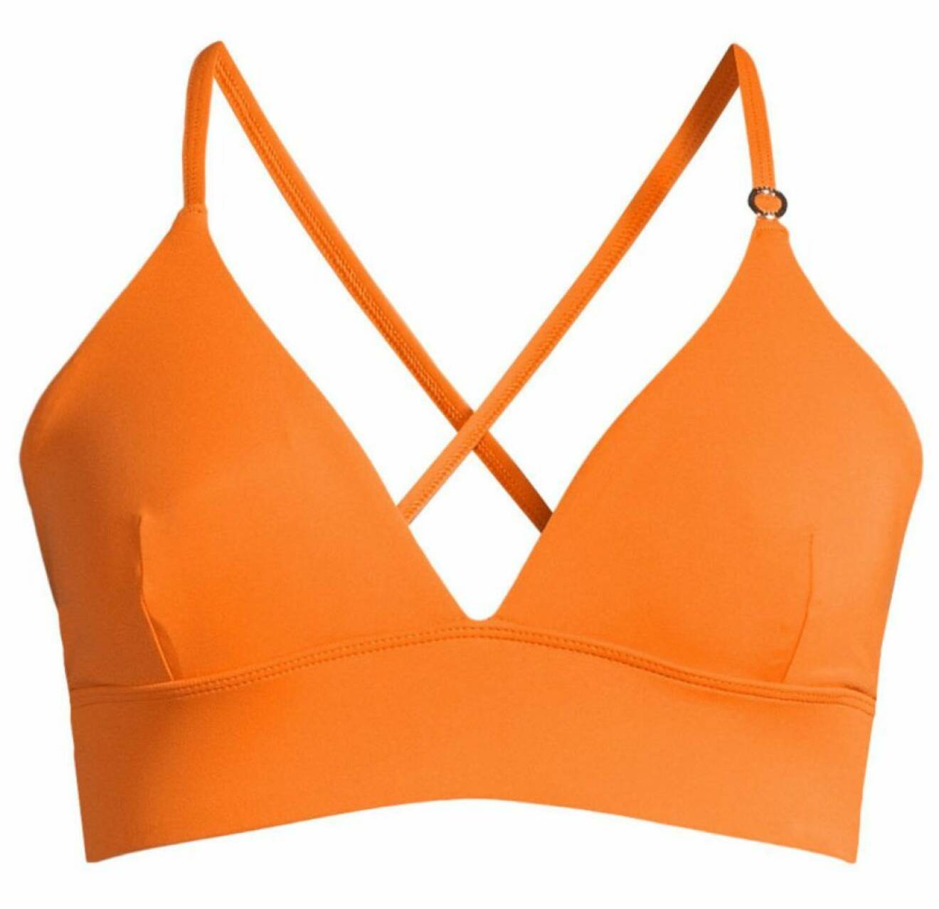 Orange bikiniöverdel från Casall i sportig modell.
