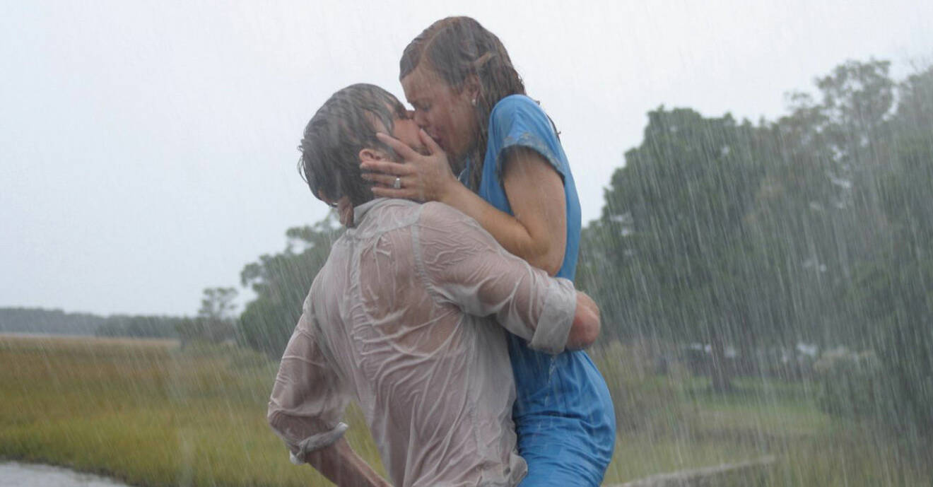 Ryan Gosling och Rachel McAdams kyss