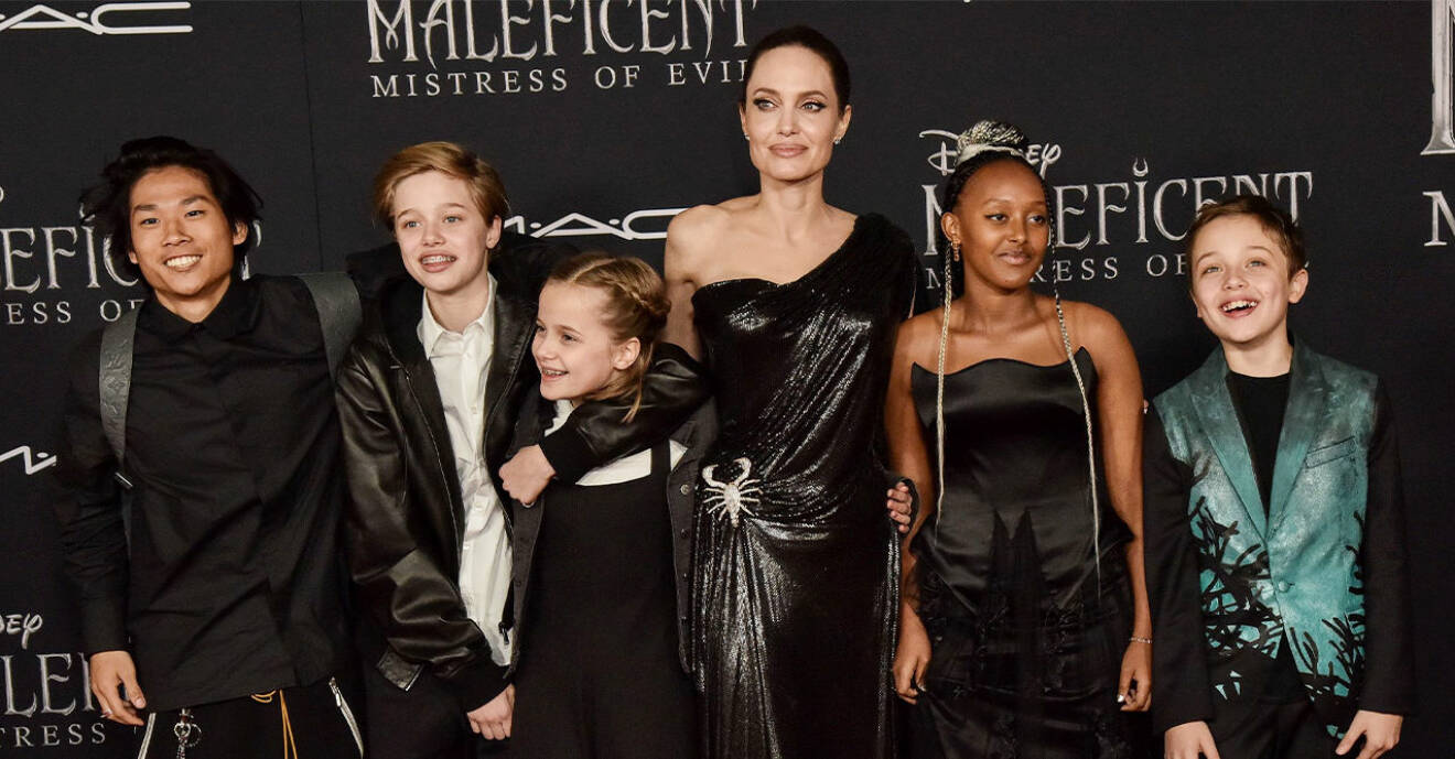Angelina jolie med sina barn