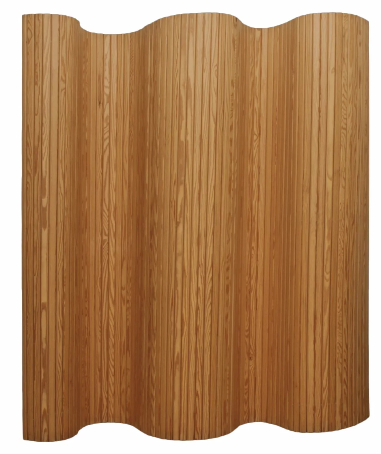 Klassiska rumsavdelaren Skärm 100 i trä med spännande form, design Alvar Aalto för Artek.