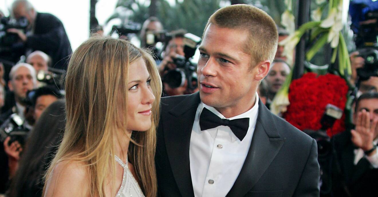 Brad Pitt och Jennifer Aniston på röda mattan