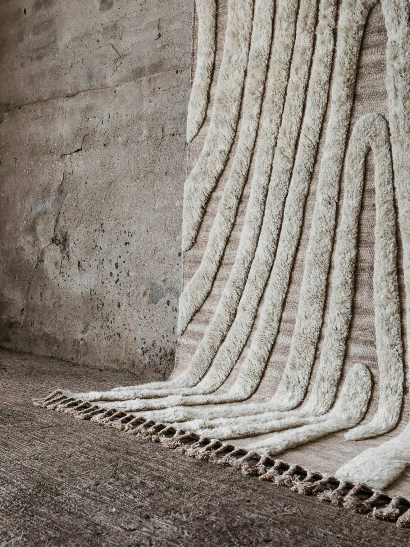 Fluffmönstrad matta med fransar från Cappelen Dimyr