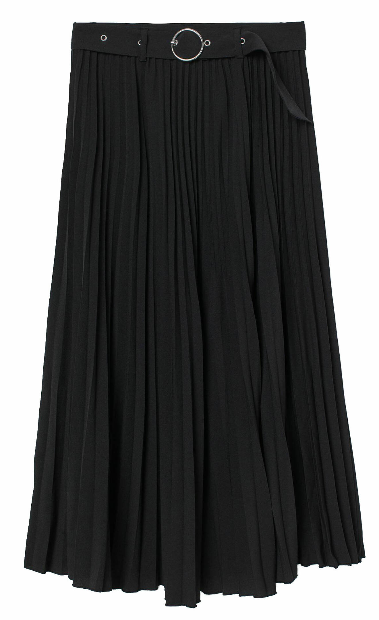 Plisserad kjol i svart från H&amp;M.