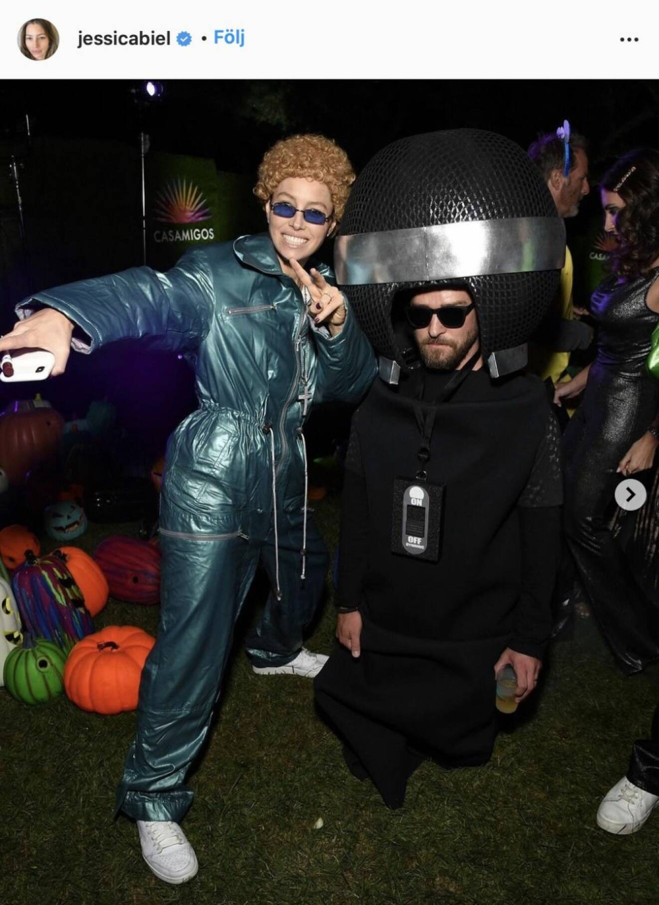 Jessica Biel och Justin Timberlake utklädda på Halloween