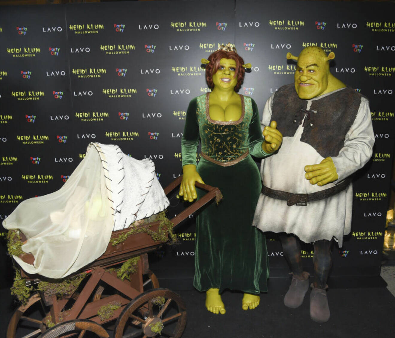 Heidi Klum och Tom Kaulitz som Shrek och Fiona
