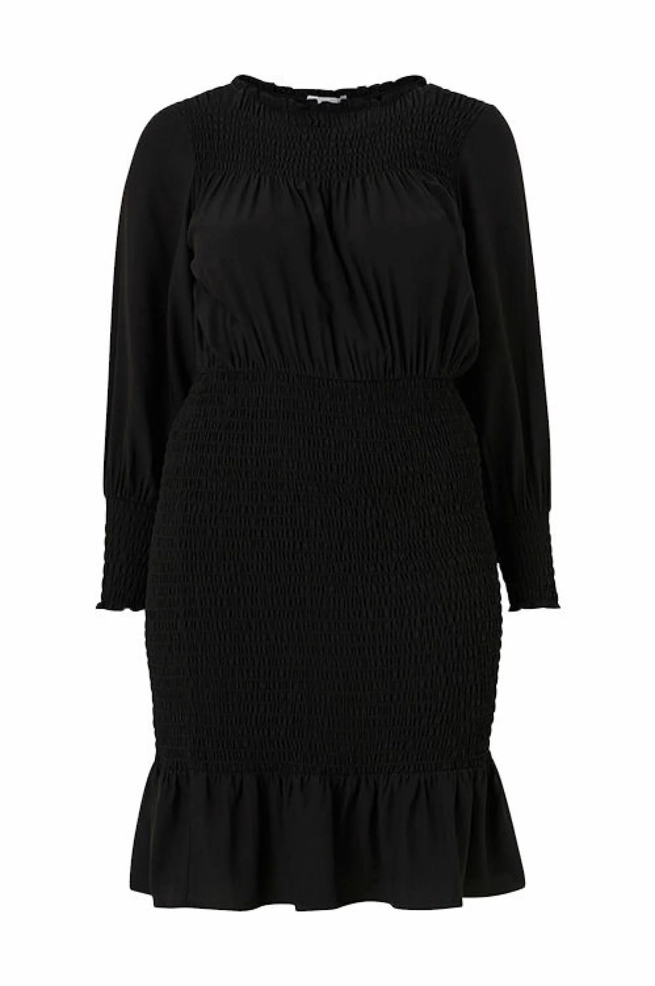 svart smockad klänning från kakan x ellos
