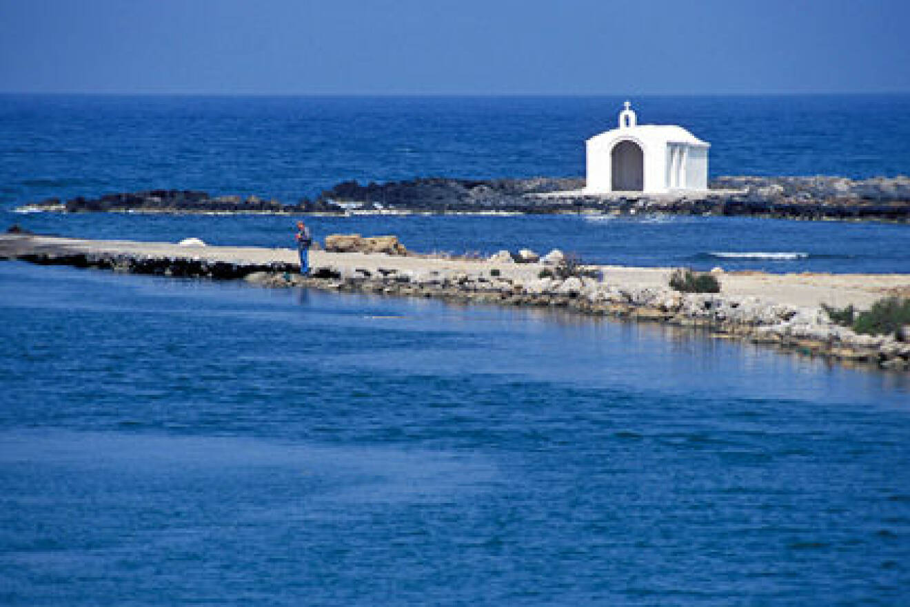 Havsutsikt på Georgioupoli på Kreta i Grekland.