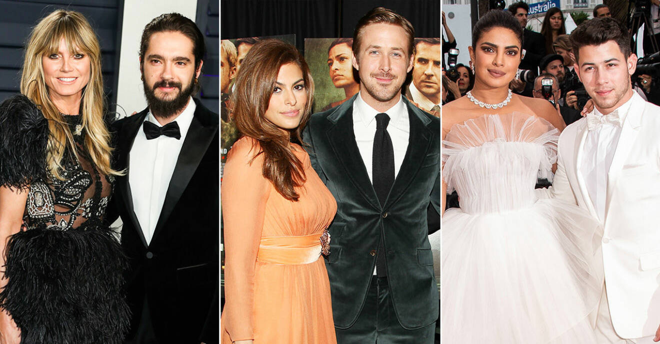 Heidi Klum/Tom Kaulitz, Eva Mendes/Ryan Gosling och Priyanka Chopra/Nick Jonas