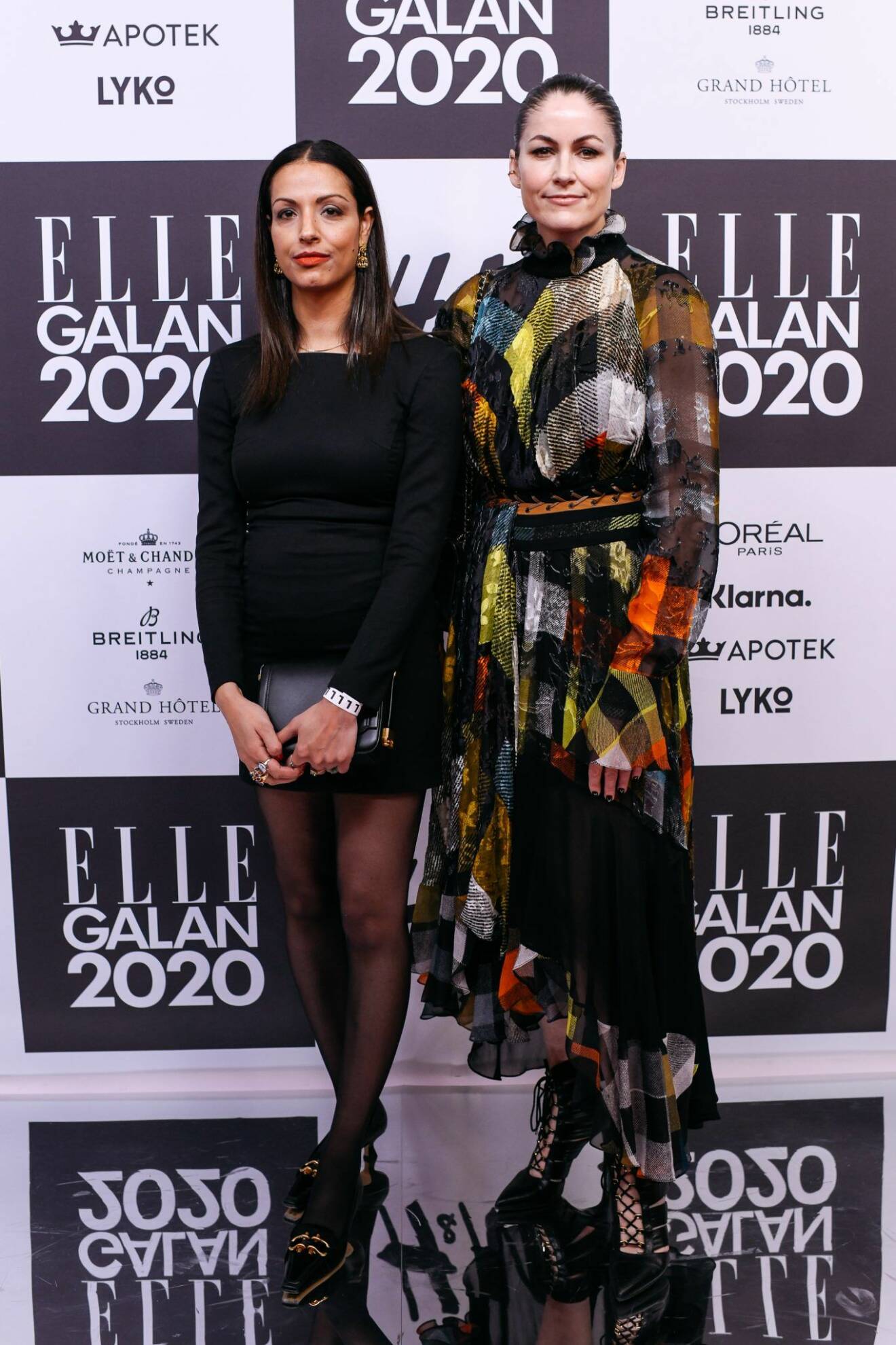 Behnaz Aram och Helana Åkerlind på röda mattan på elle-galan 2020