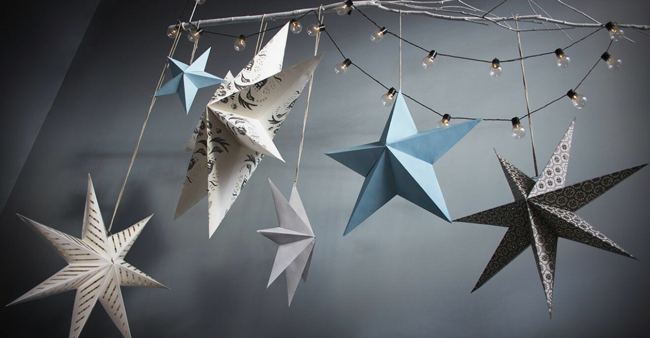 Små pappersstjärnor som du kan göra hemma i jul