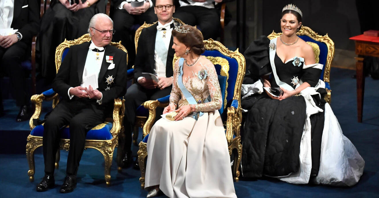 Delar av kungafamiljen vid Nobel 2019