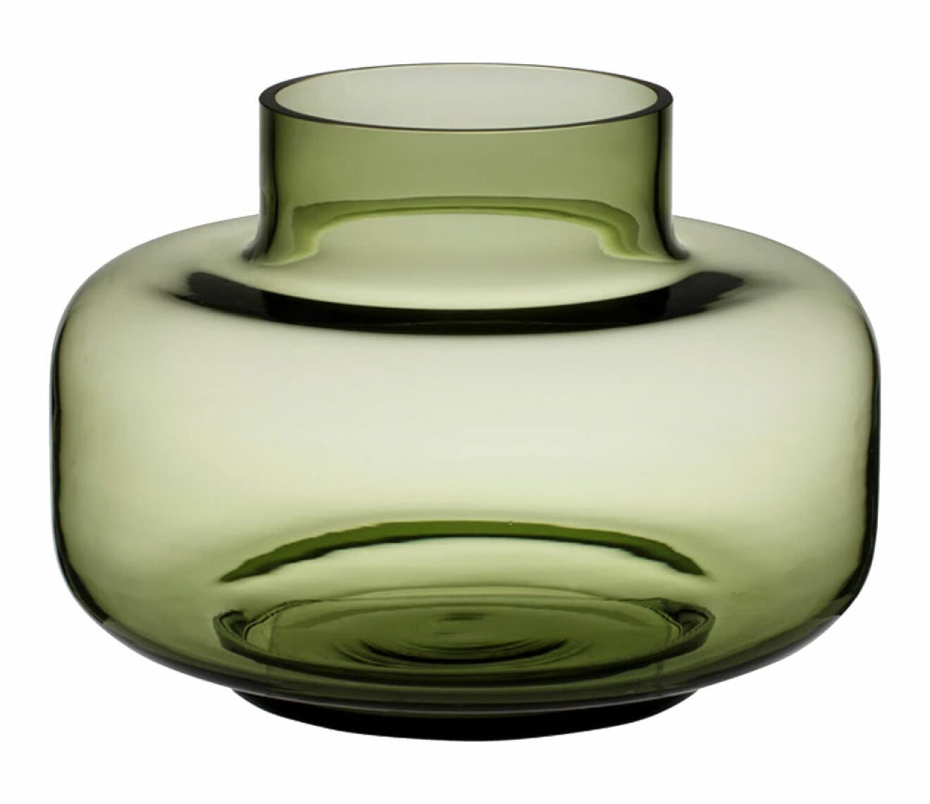 grön glasvas från Marimekko