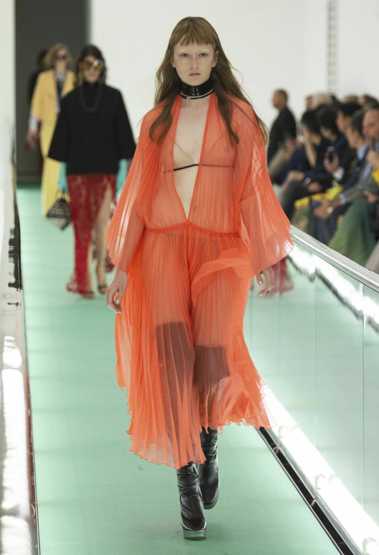 Orange Transparent Gucci klänning 