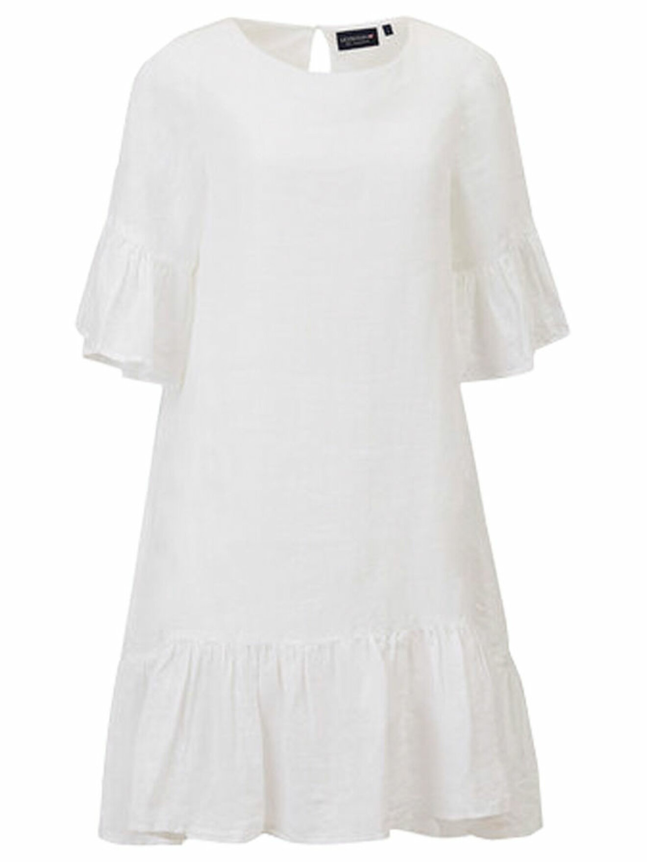 vit klänning i 100 % linne
