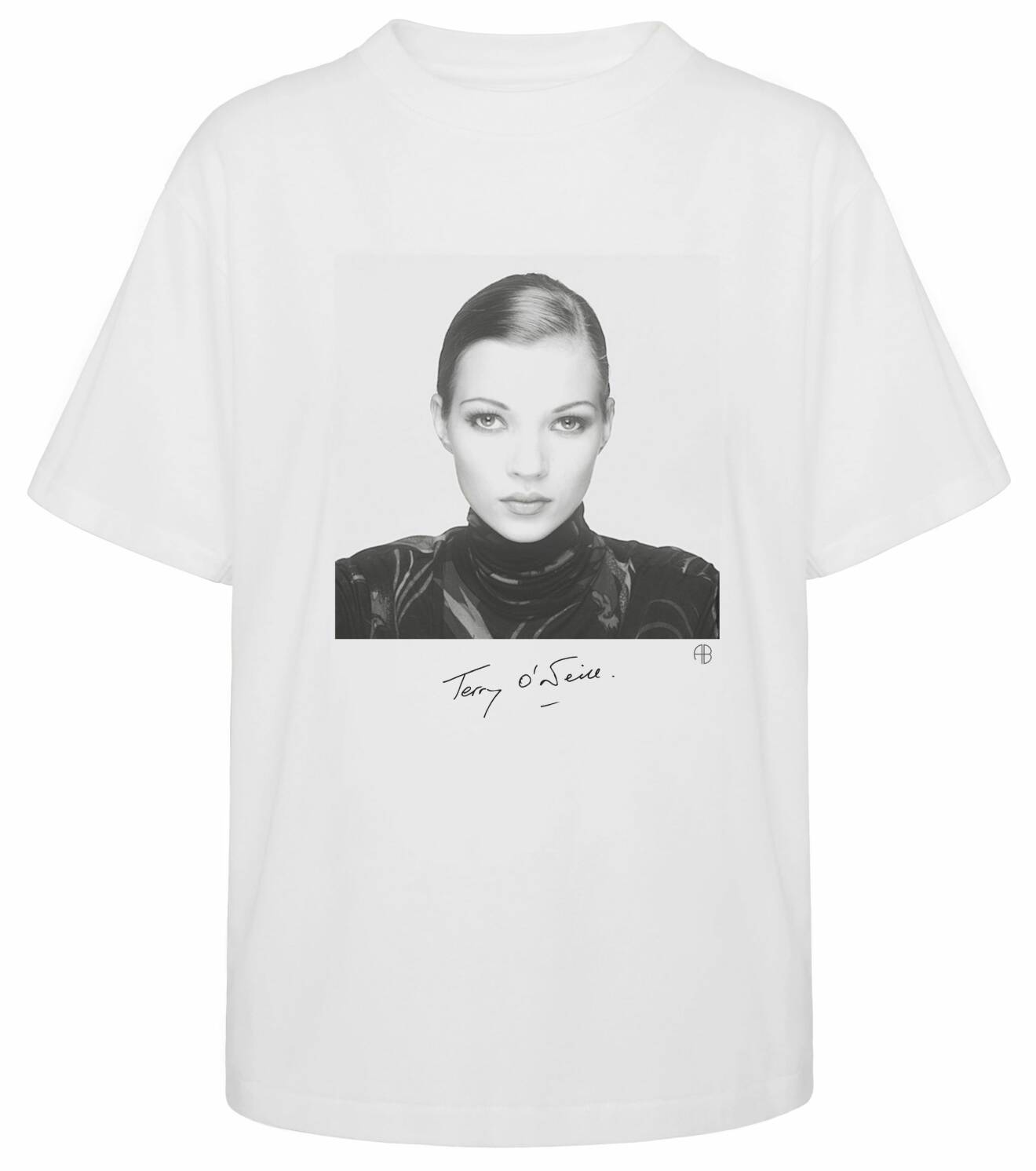 vit t-shirt med Kate Moss från ANINE BING x Terry O'Neill