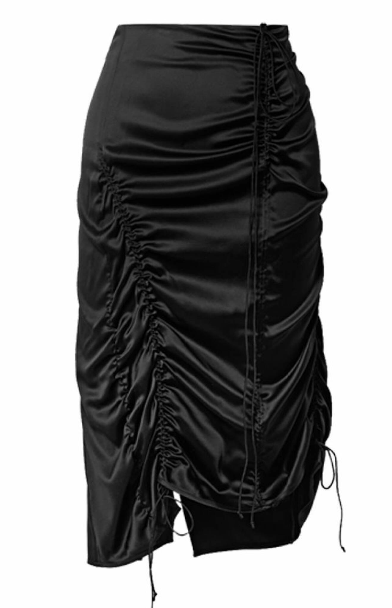 svart kjol med dragsko