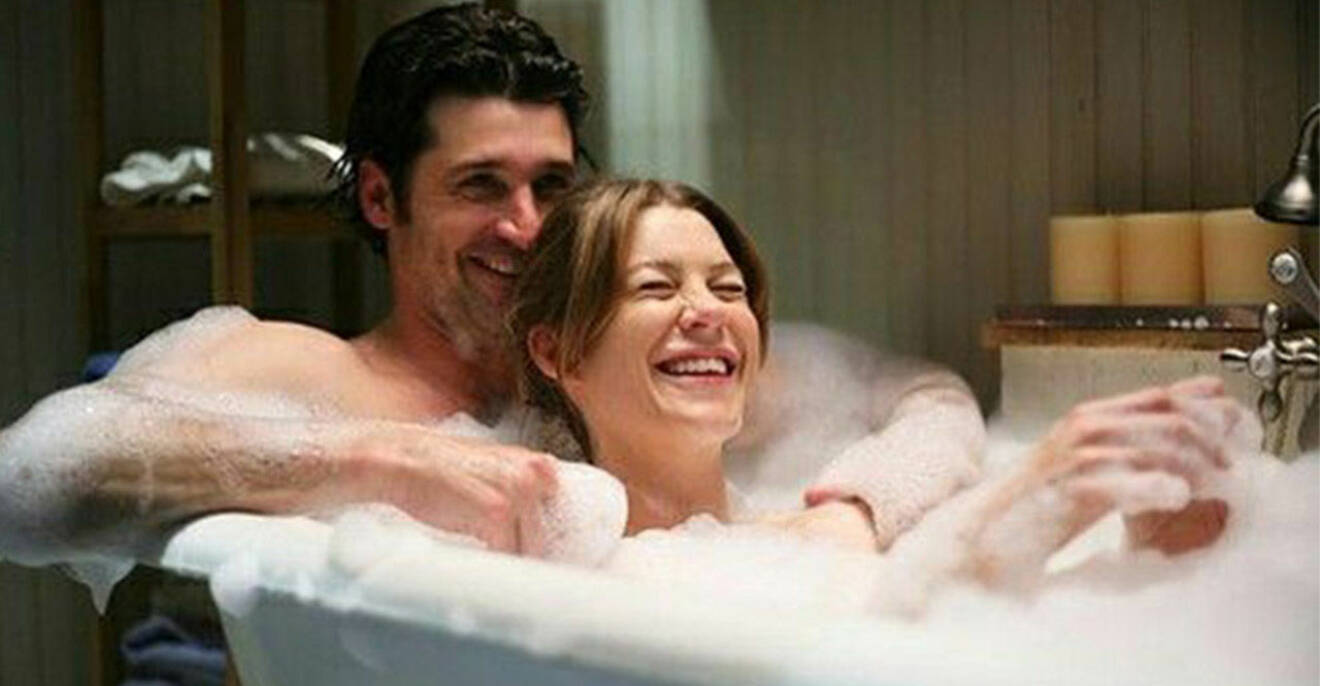 Derek och Meredith badar