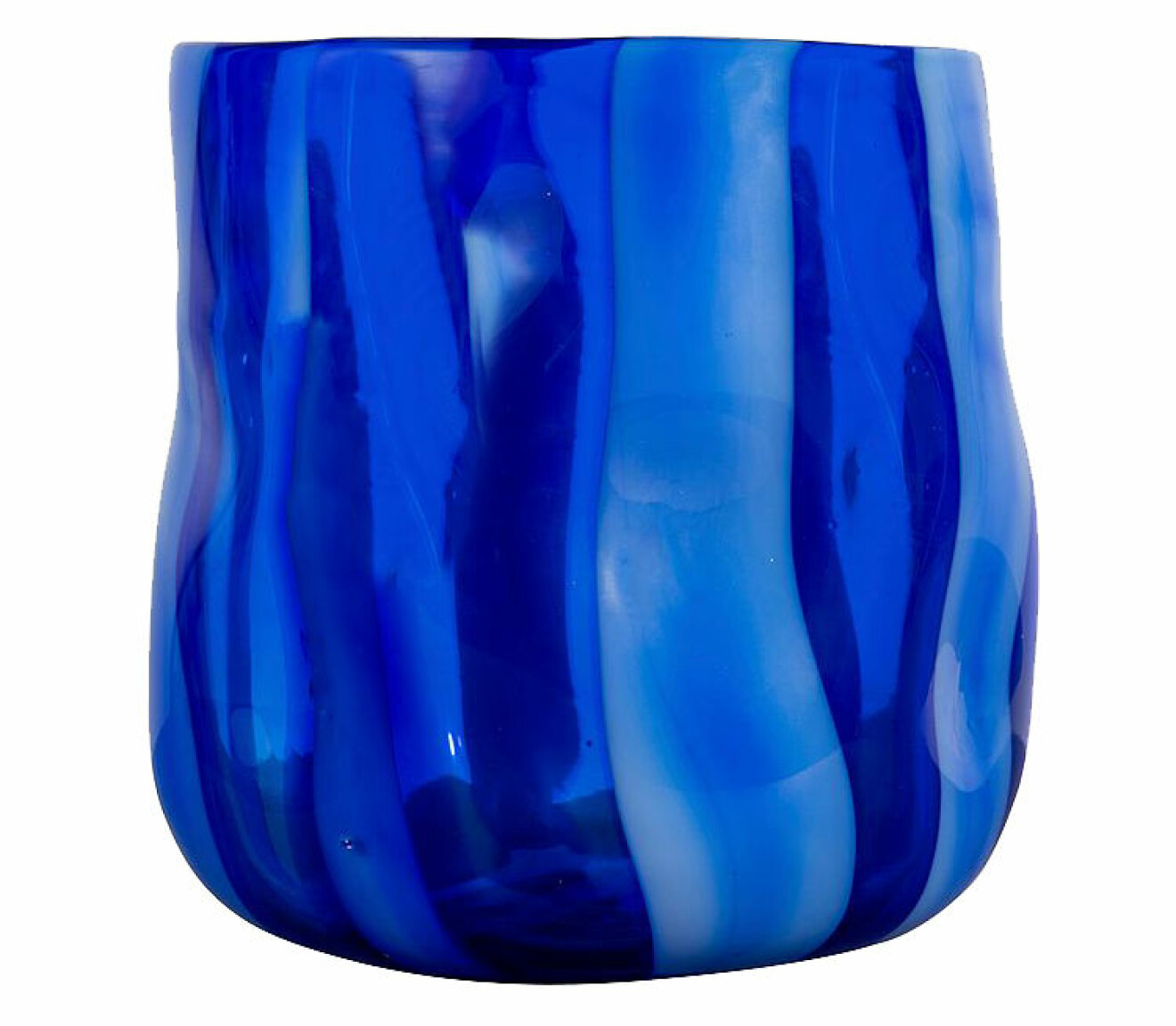 blå Vas gjord av glas från Ellos