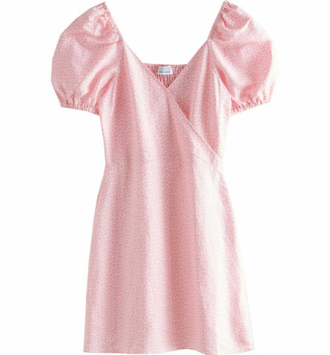 rosa miniklänning med puffärm
