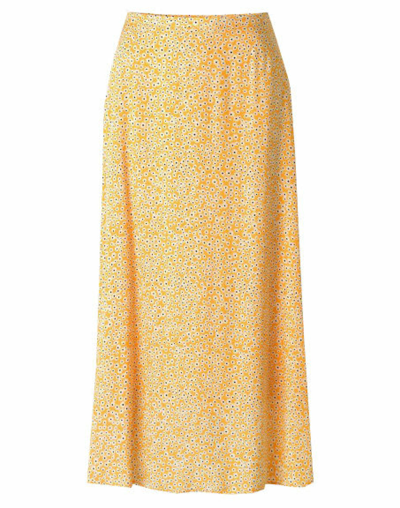 gul blommig kjol