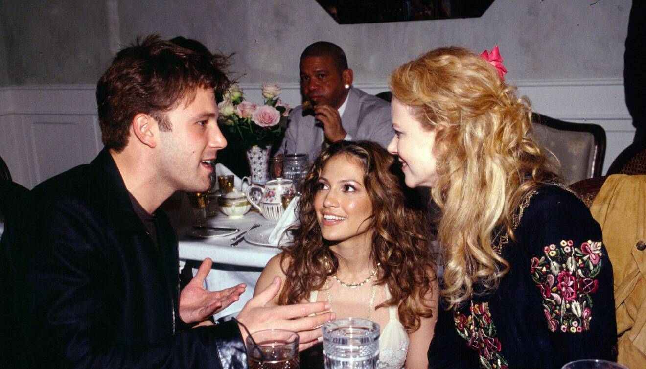 Ben Affleck, Jennifer Lopez och Nicole Kidman i april 2002, samtidigt som J.Lo slog upp portarna till hennes restaurang Madres i Kalifornien.