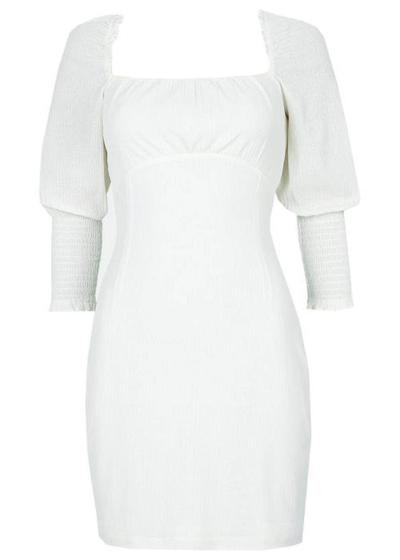 vit kort klänning