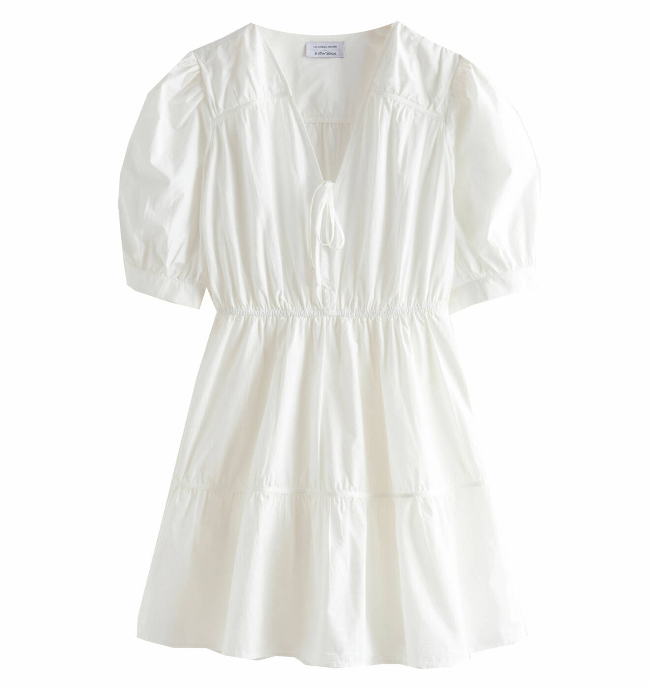 vit kort klänning
