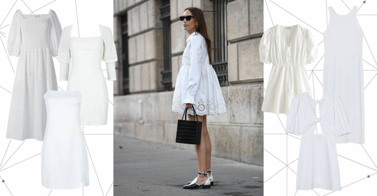 Trendiga vita klänningar