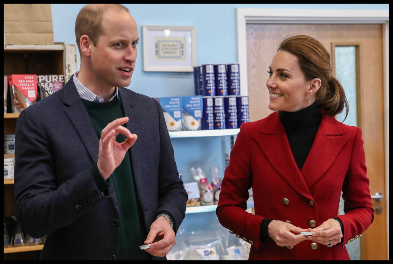 Prins William och Catherine vid ett officiellt uppdrag