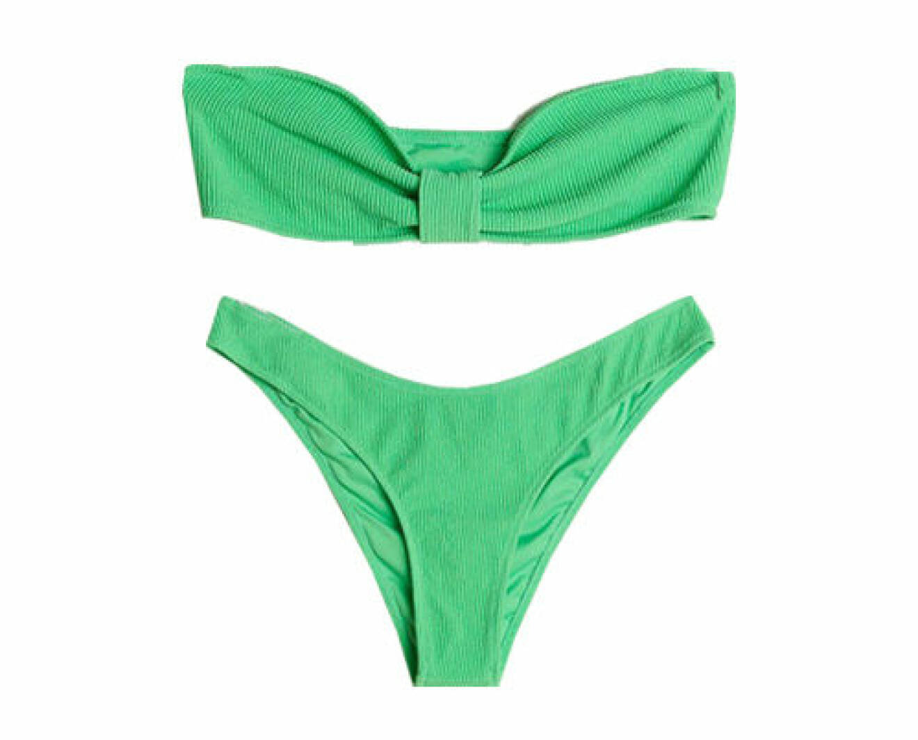 grön ribbad bikini