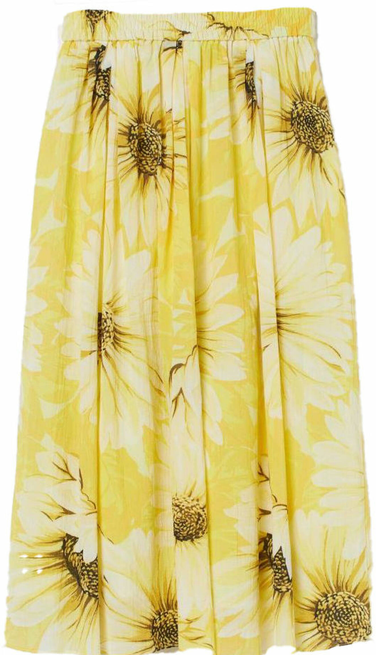 blommig kjol från h&amp;m i gult.