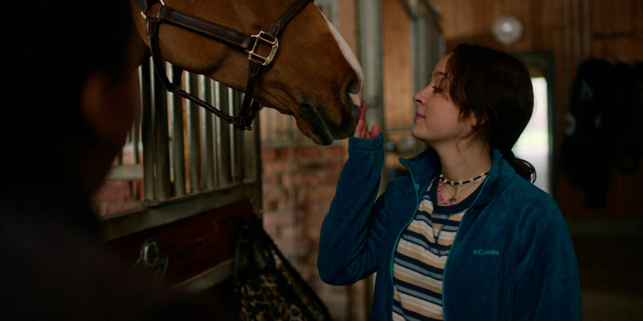Sara med hästen