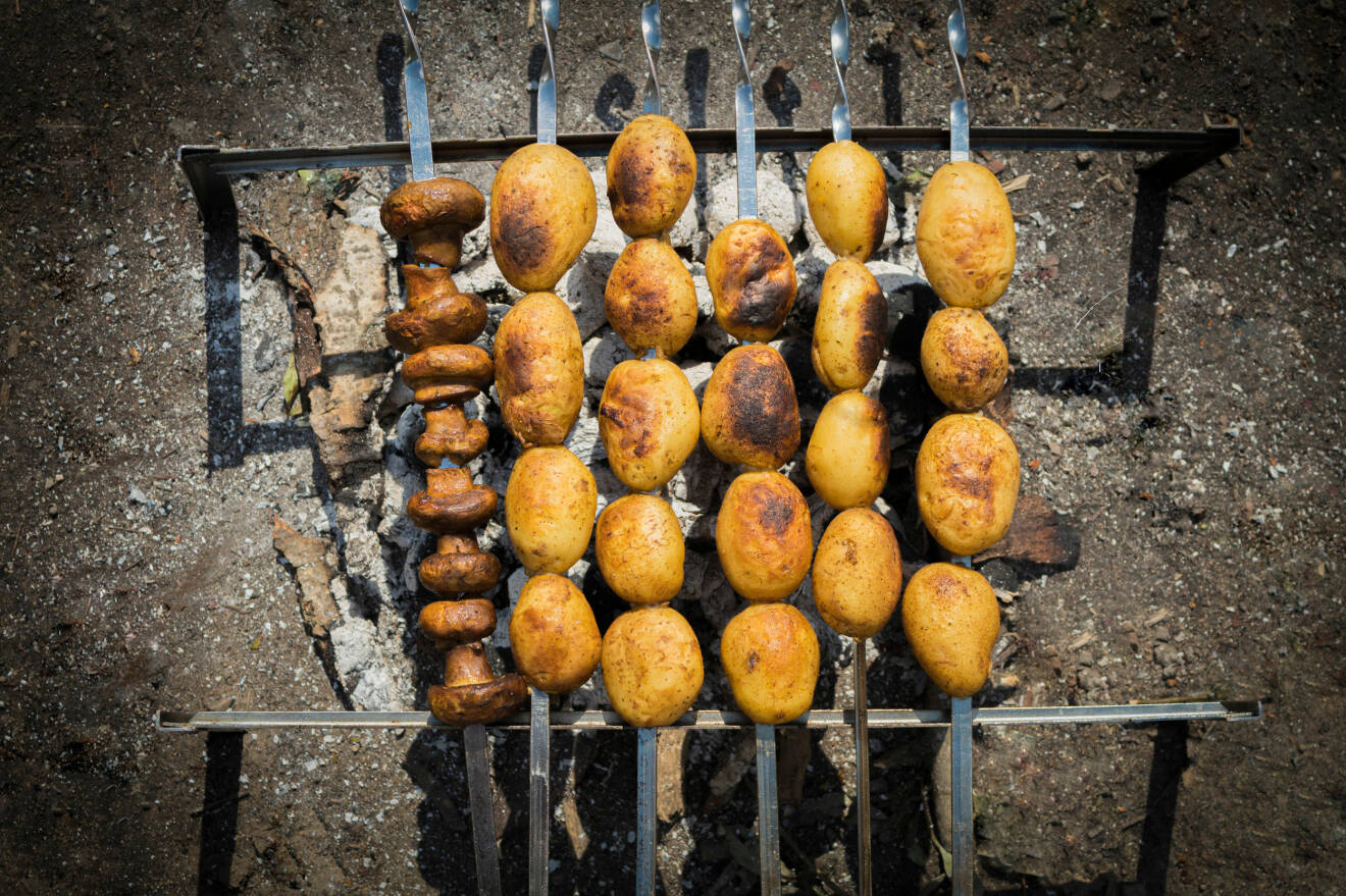 Potatis på grillspett