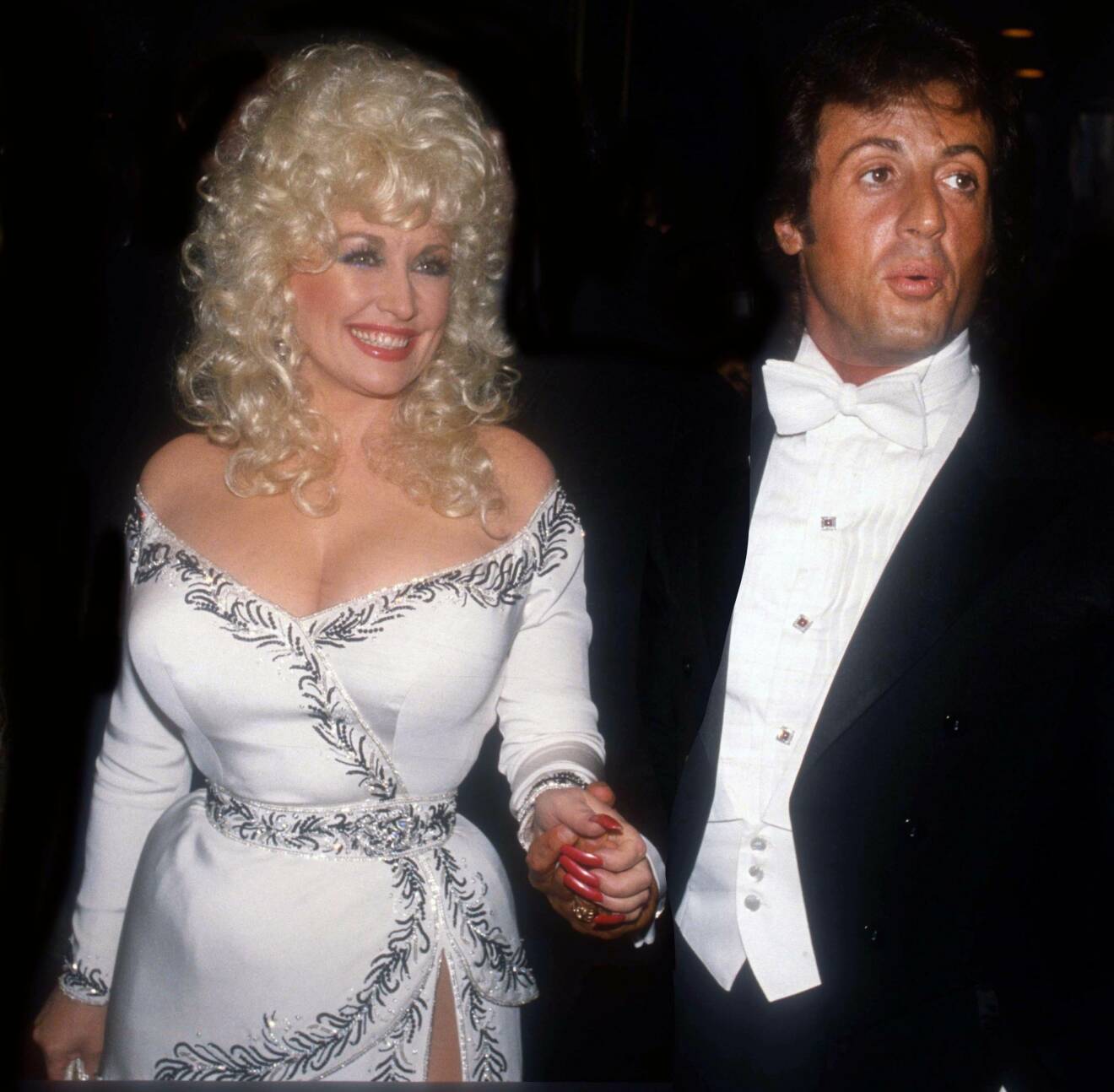 Dolly Parton och Sylvester Stallone 1984
