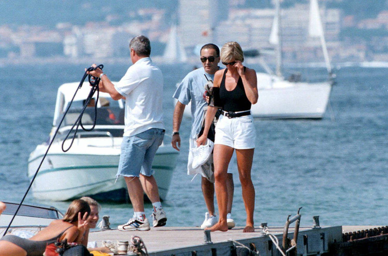 Diana och Dodi på franska rivieran