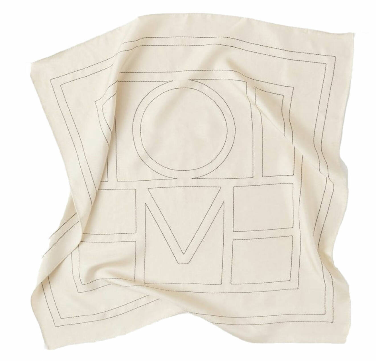 crèmevit scarf i 100% silke från Totême