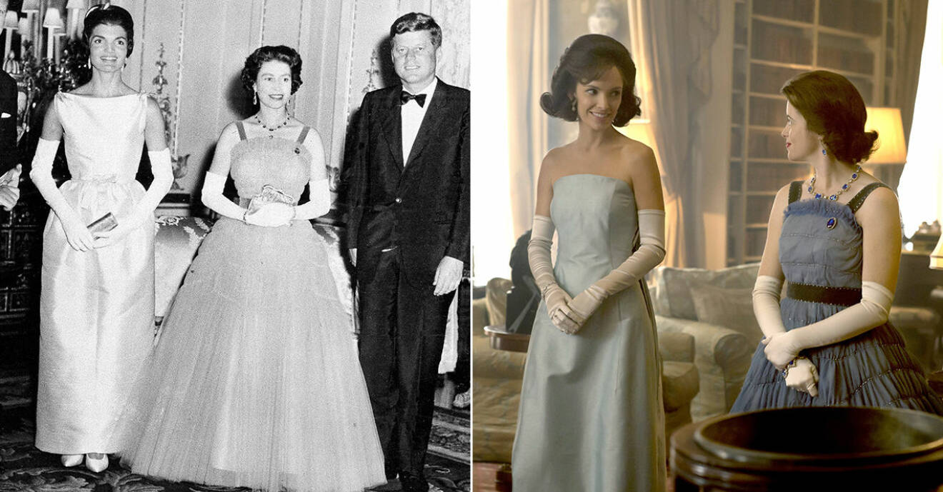 John F Kennedy och Jackie på besök på Buckingham Palace