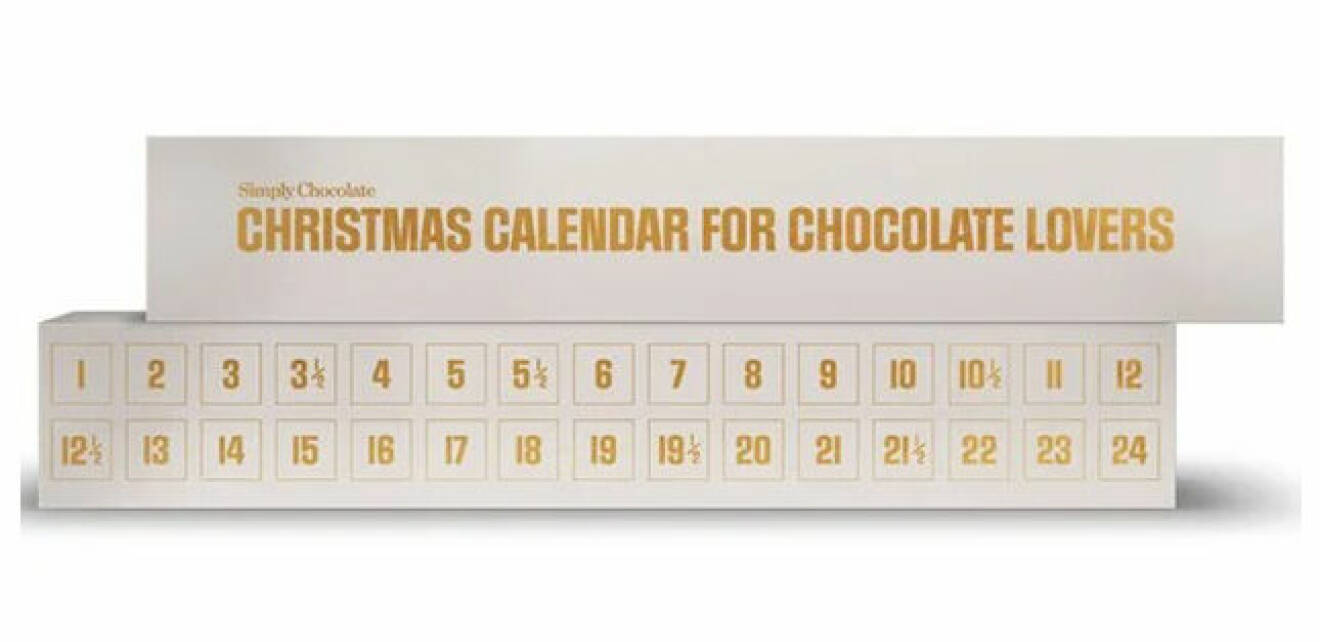 adventskalender med choklad för vuxen 2021