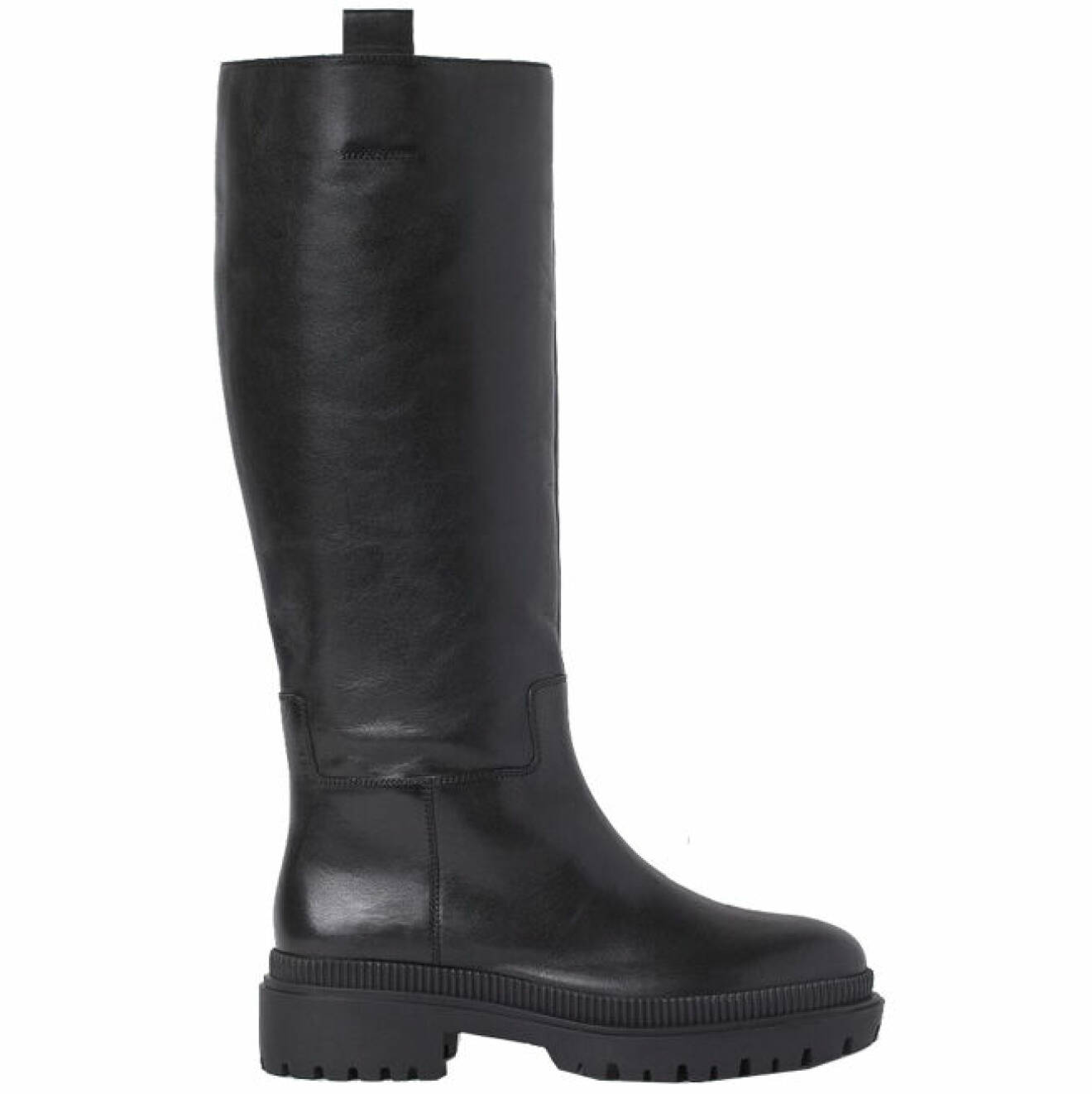 svarta chunky boots i läder från H&amp;M hösten 2021