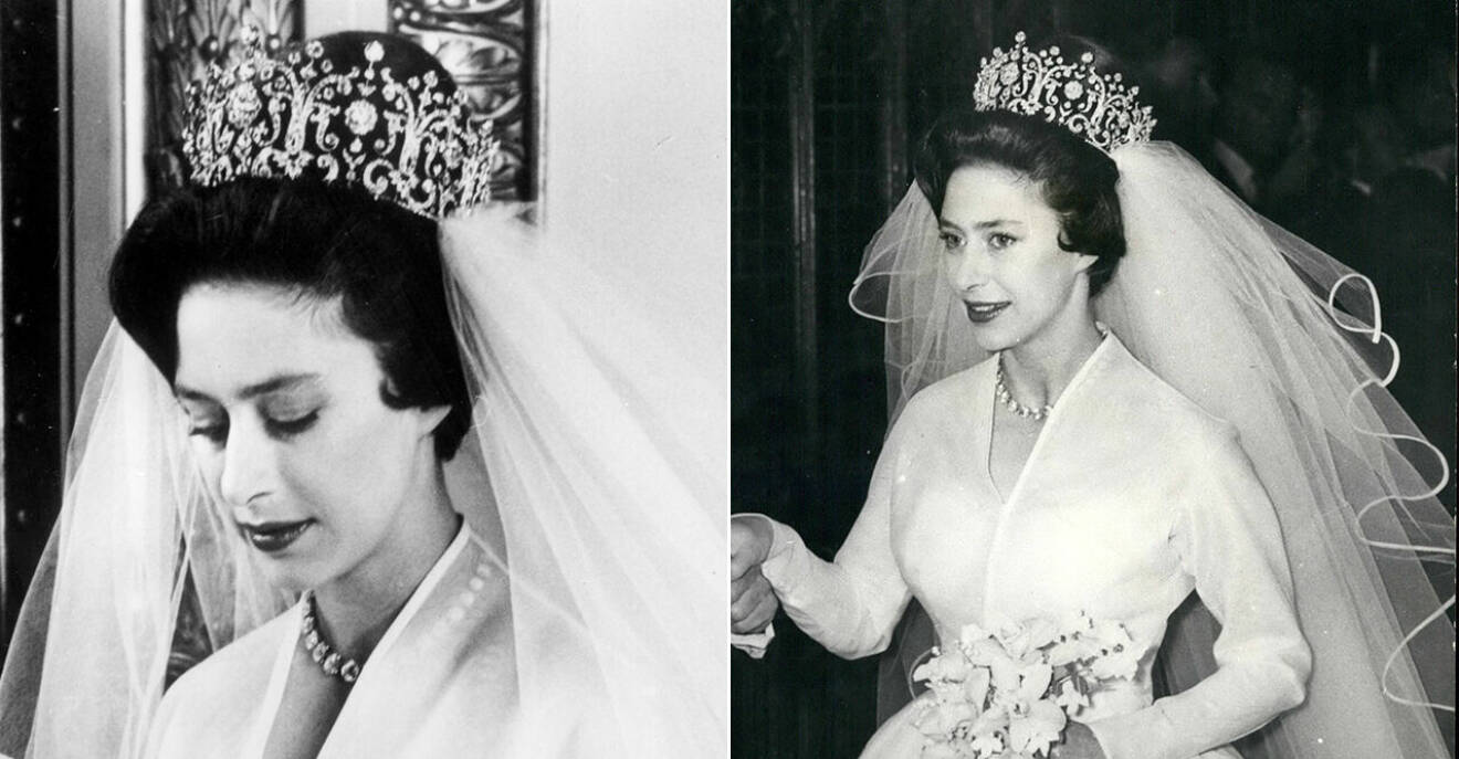 Prinsessan Margaret vid bröllopet 1960.