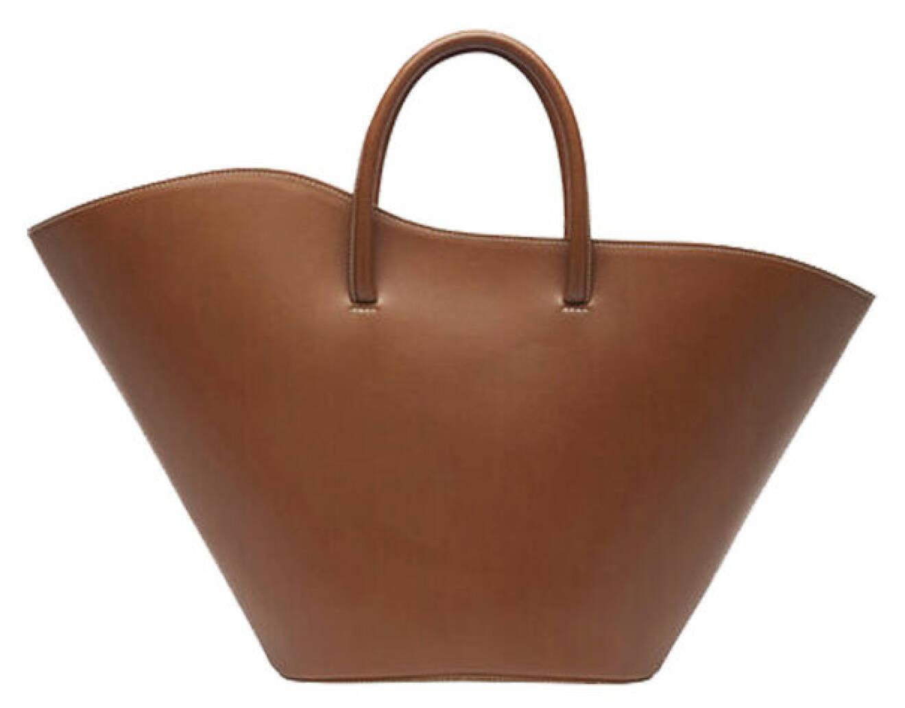 brun väska i skinn i modellen Tulip från Little Liffner