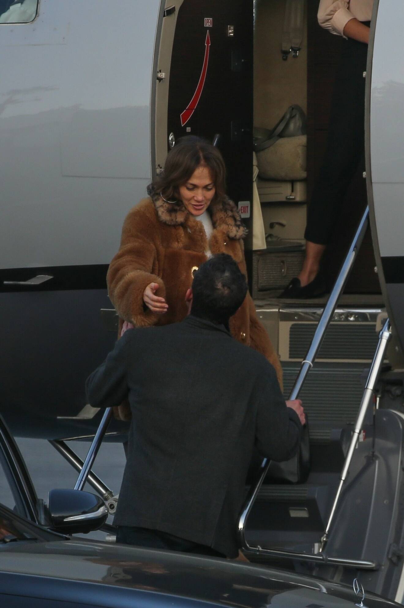 Jennifer Lopez och Ben Affleck på flygplatsen