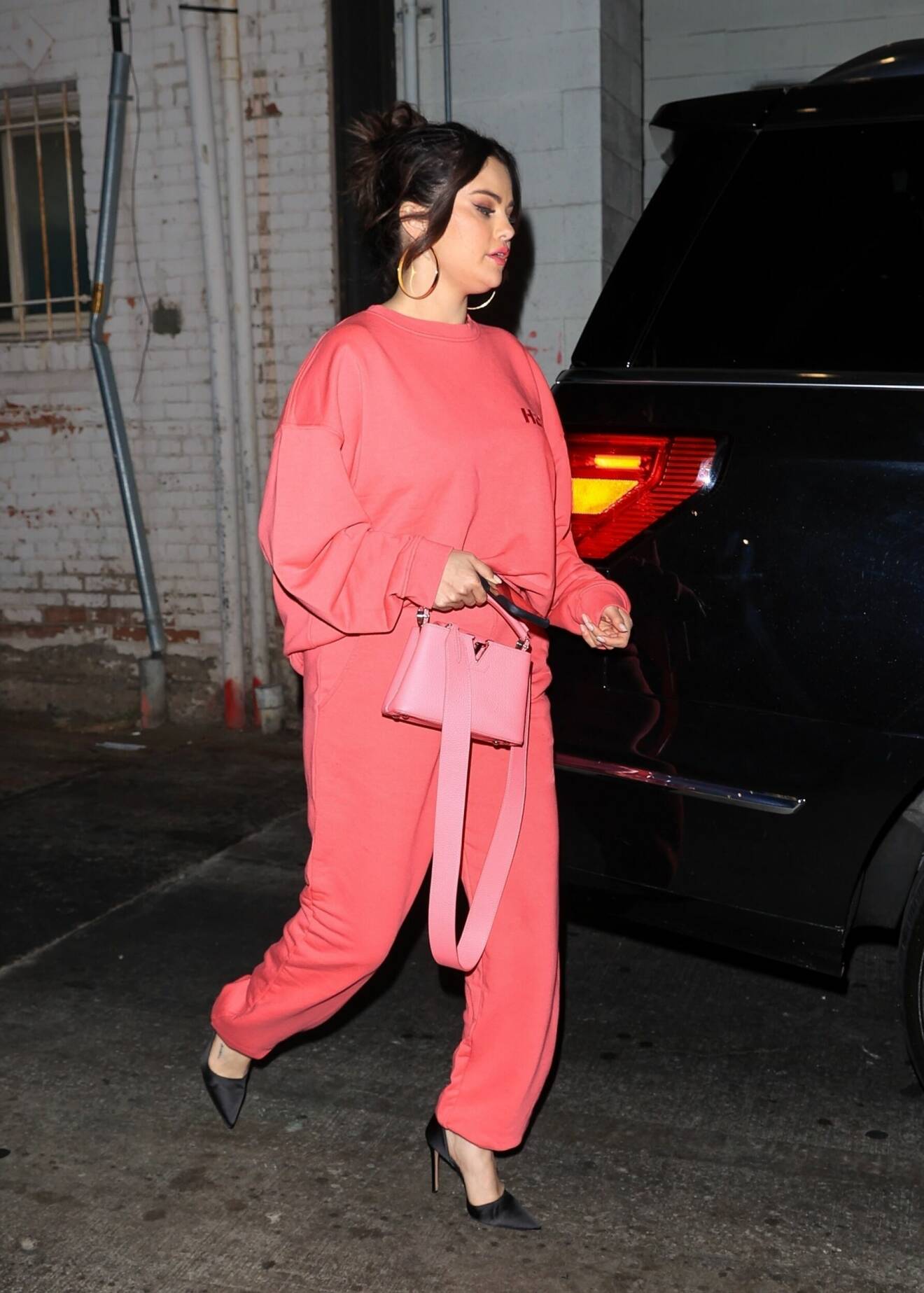Selena Gomez i rosa mjukisset